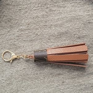 ****UPCYCLED LV Tassel Keychain